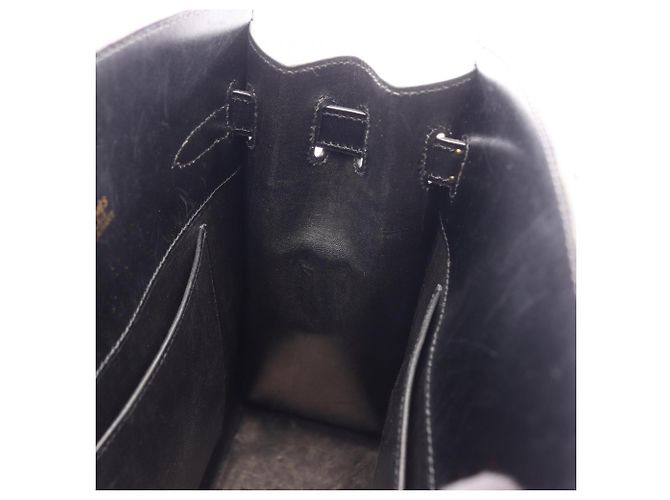 Hermès Borsa a tracolla/Borsa a mano Hermes Kelly Sport MM in vitello nero - vista 19