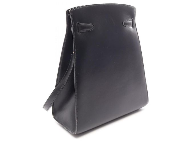 Hermès Borsa a tracolla/Borsa a mano Hermes Kelly Sport MM in vitello nero - vista 2