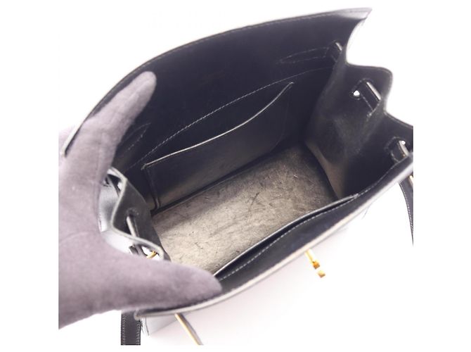 Hermès Borsa a tracolla/Borsa a mano Hermes Kelly Sport MM in vitello nero - vista 3