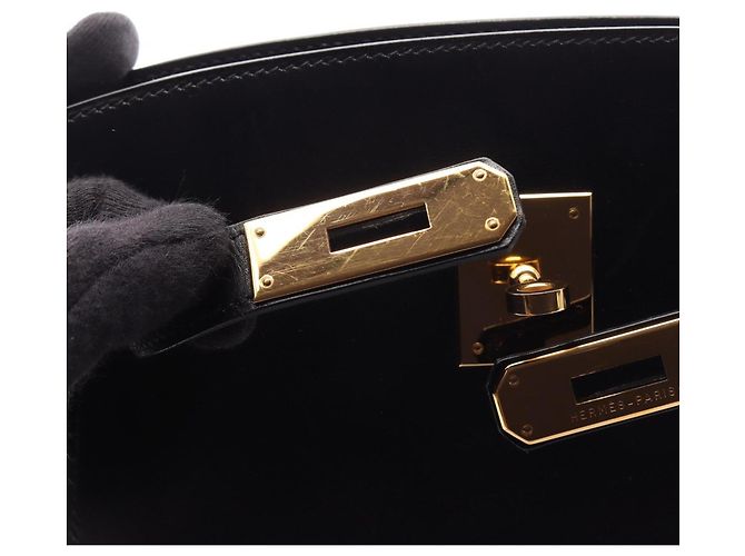 Hermès Borsa a tracolla/Borsa a mano Hermes Kelly Sport MM in vitello nero - vista 6