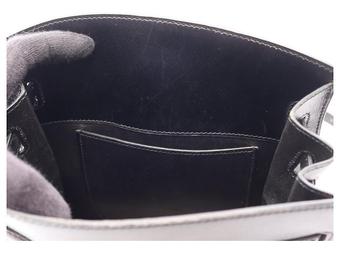 Hermès Borsa a tracolla/Borsa a mano Hermes Kelly Sport MM in vitello nero - vista 8