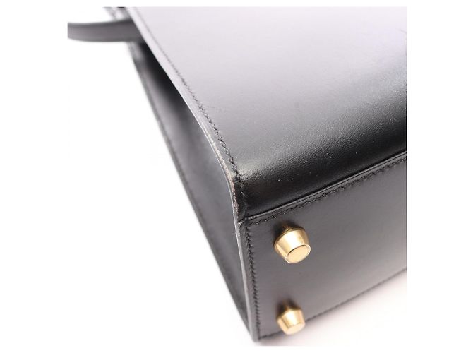 Hermès Borsa a tracolla/Borsa a mano Hermes Kelly Sport MM in vitello nero - vista 9
