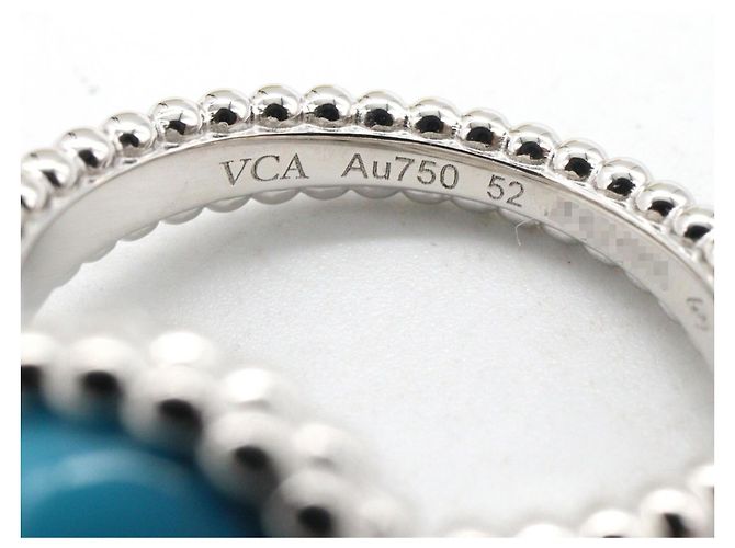 Anillo Perlée Turquoise Van Cleef & Arpels Plata Azul - vista 4