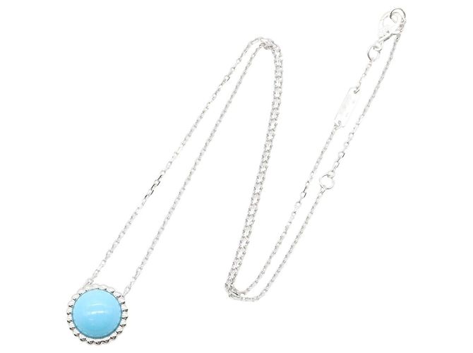 Colar Van Cleef & Arpels Perlee Prata Azul - vista 2