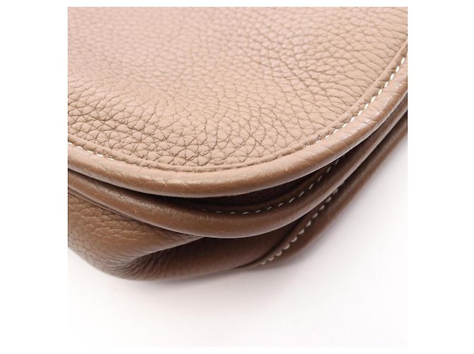 Hermès Borsa a tracolla Hermes Evelyne 3 Trois PM Marrone Taupe - vista 8