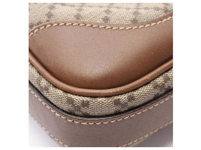 Borsa briefcase/borsa a mano 2-Way Gucci Diamante Marrone Beige - vista 6