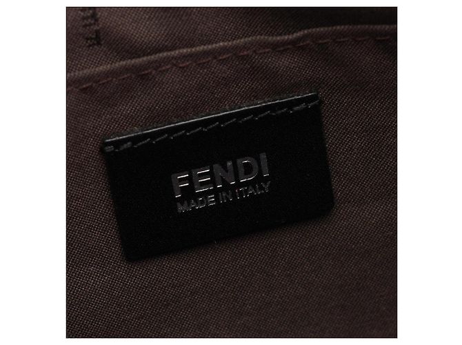 Fendi Zucca Schultertasche aus schwarzem beschichtetem Canvas - Ansicht 4