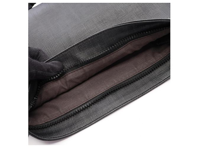Fendi Zucca Schultertasche aus schwarzem beschichtetem Canvas - Ansicht 5