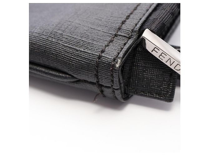 Fendi Zucca Schultertasche aus schwarzem beschichtetem Canvas - Ansicht 6