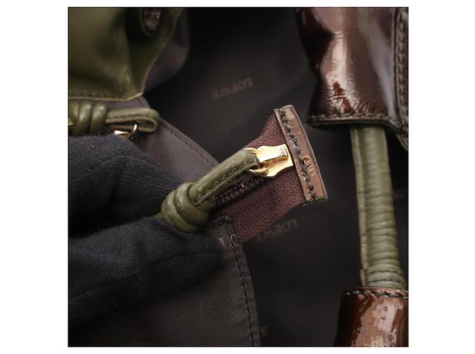 Borsa Loewe Nappa Aire Marrone Cachi - vista 11