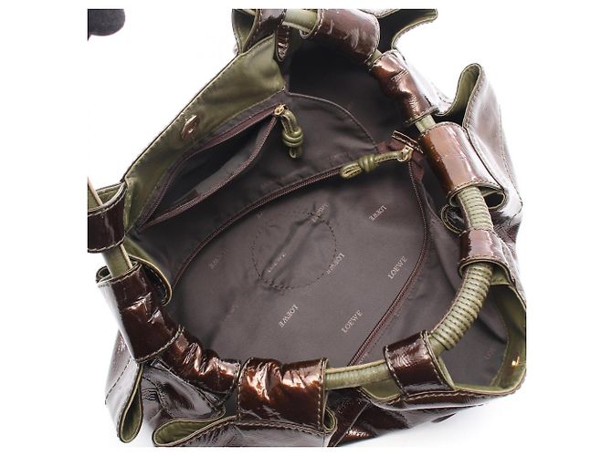 Borsa Loewe Nappa Aire Marrone Cachi - vista 3