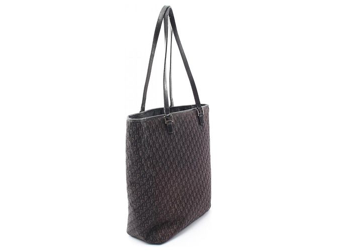 Borsa Tote Christian Dior Trotter Marrone Nero - vista 2