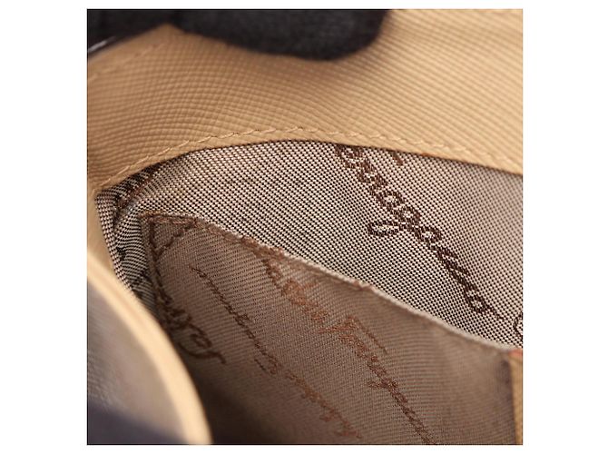 Borsa 2-Way Gancini Salvatore Ferragamo Beige - vista 5