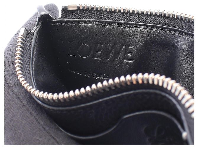 Tarjetero y monedero Loewe Anagram Negro - vista 4