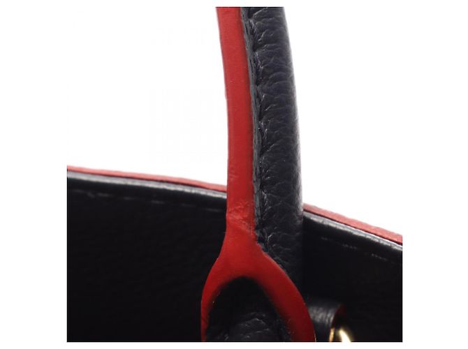 Louis Vuitton Montaigne MM 2-Way Handtasche Rot Marineblau - Ansicht 12
