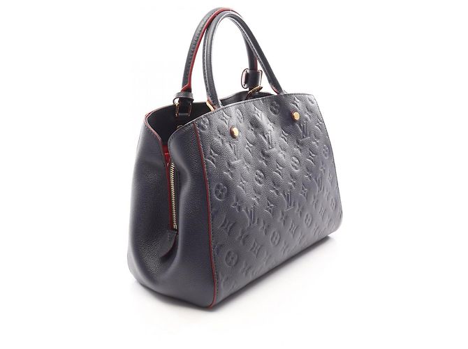 Louis Vuitton Montaigne MM 2-Way Handtasche Rot Marineblau - Ansicht 2