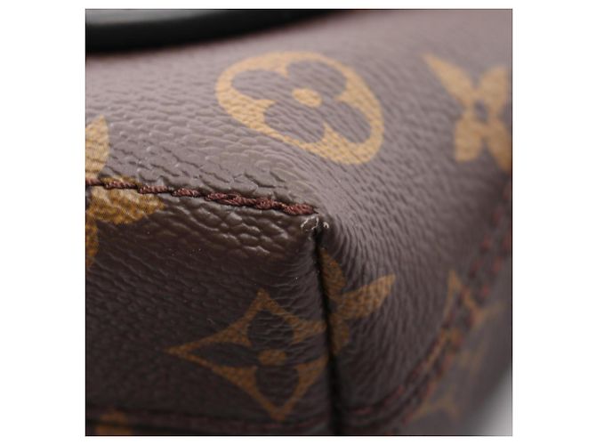Borsa a tracolla Louis Vuitton Magnetic Messenger Monogram Macassar Marrone Nero - vista 7