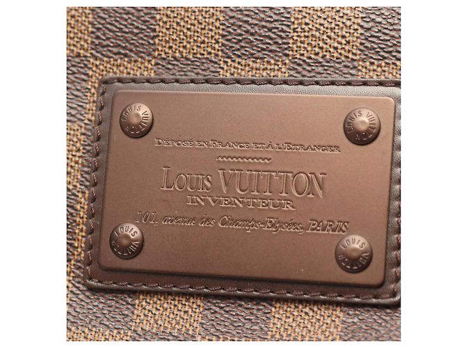 Bolsa de Ombro Louis Vuitton Brooklyn PM Marrom Damier ebene - vista 6