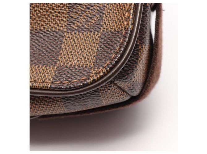 Bolsa de Ombro Louis Vuitton Brooklyn PM Marrom Damier ebene - vista 8