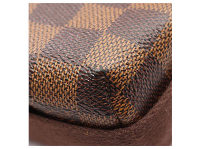 Bolsa de Ombro Louis Vuitton Brooklyn PM Marrom Damier ebene - vista 9