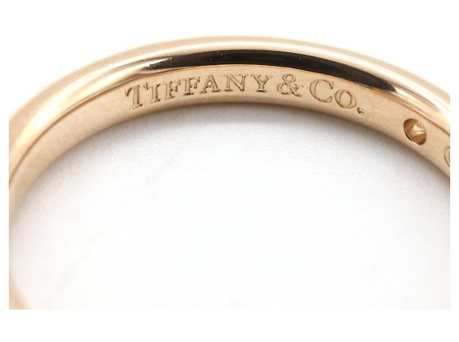 Autre Marque Anello fede Tiffany & Co. in oro rosa 18K e diamanti D'oro - vista 4