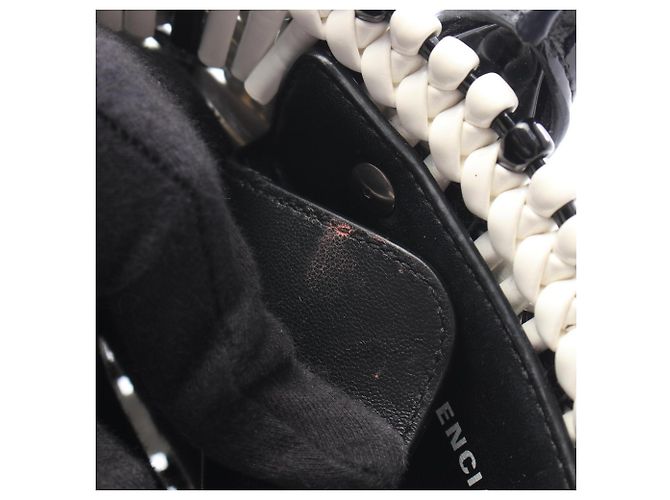 Balenciaga BISTRO XXS Borsa Cesto Bistro Nero Bianco - vista 11