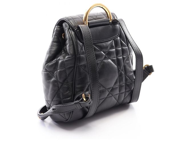 Zaino Christian Dior CARO Small Macro Cannage Nero - vista 2
