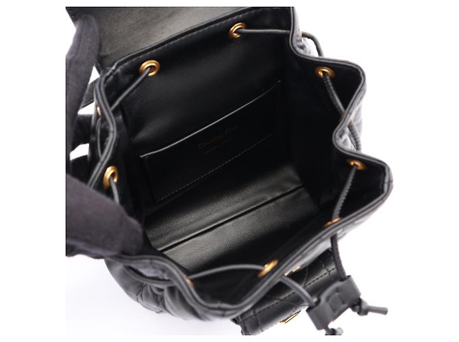 Zaino Christian Dior CARO Small Macro Cannage Nero - vista 3