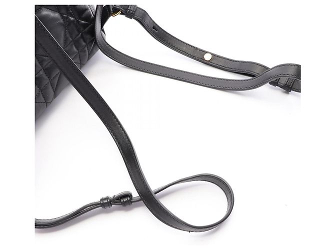 Zaino Christian Dior CARO Small Macro Cannage Nero - vista 6