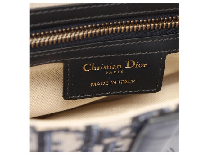Borsa Christian Dior Dior Saddle Bag Crudo Blu navy - vista 4