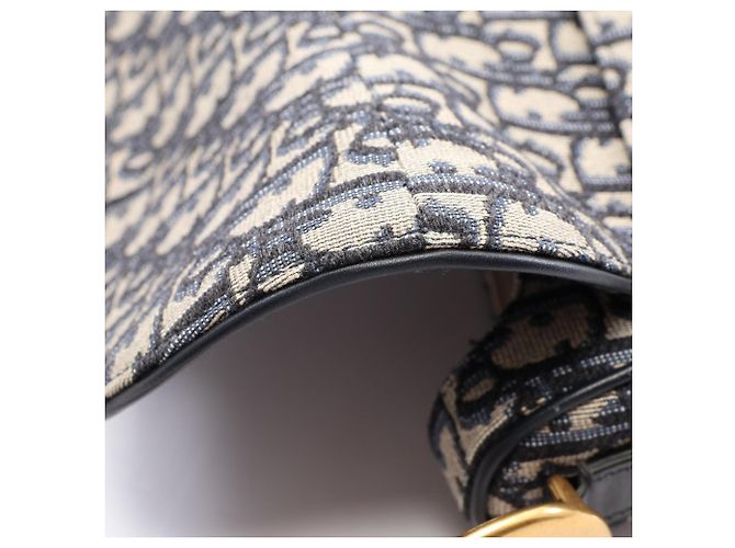 Borsa Christian Dior Dior Saddle Bag Crudo Blu navy - vista 6