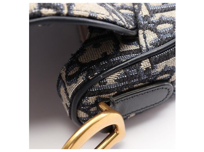 Borsa Christian Dior Dior Saddle Bag Crudo Blu navy - vista 7