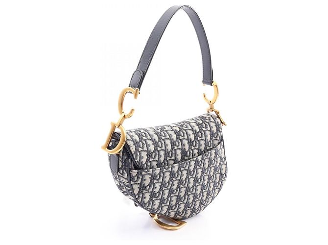 Borsa Saddle Christian Dior Crudo Blu navy - vista 2