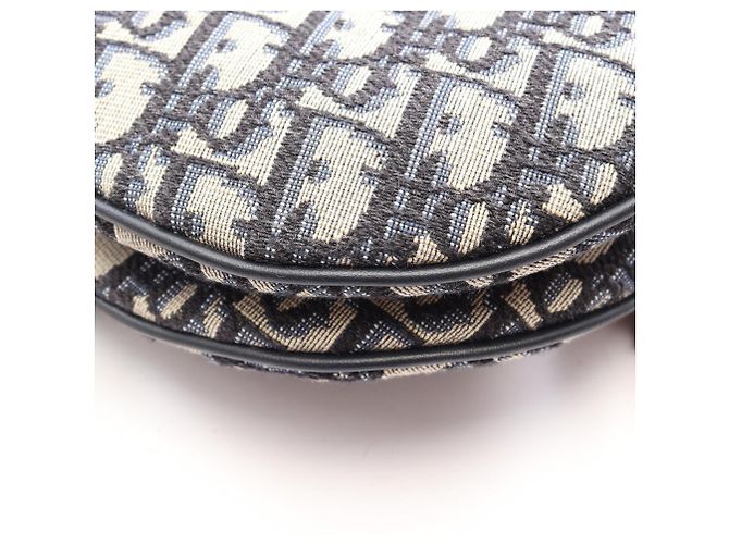 Borsa Saddle Christian Dior in Beige e Navy Blu navy - vista 5