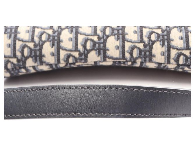 Borsa Saddle Christian Dior in Beige e Navy Blu navy - vista 6