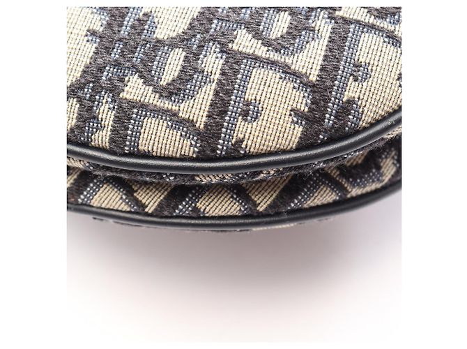 Borsa Dior Saddle Christian Dior Beige Blu navy - vista 5