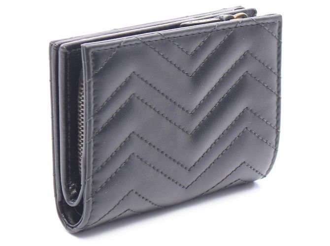 Cartera bi-fold Gucci GG Marmont Negro - vista 2