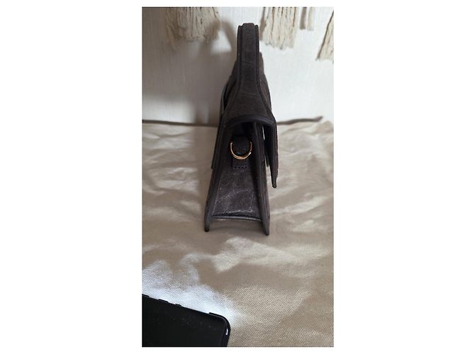 Borsa Jacquemus Le Grande Bambino Camoscio Marrone Scuro - vista 10
