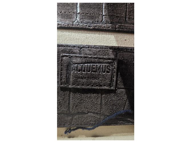 Borsa Jacquemus Le Grande Bambino Camoscio Marrone Scuro - vista 12