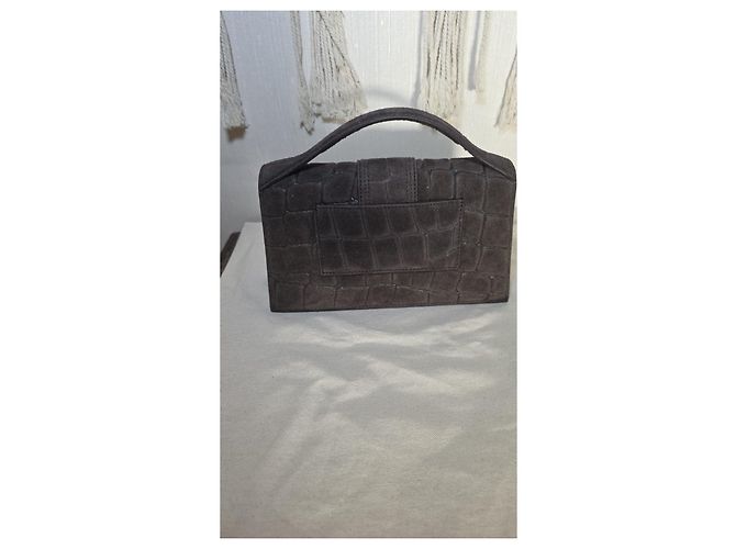 Borsa Jacquemus Le Grande Bambino Camoscio Marrone Scuro - vista 3