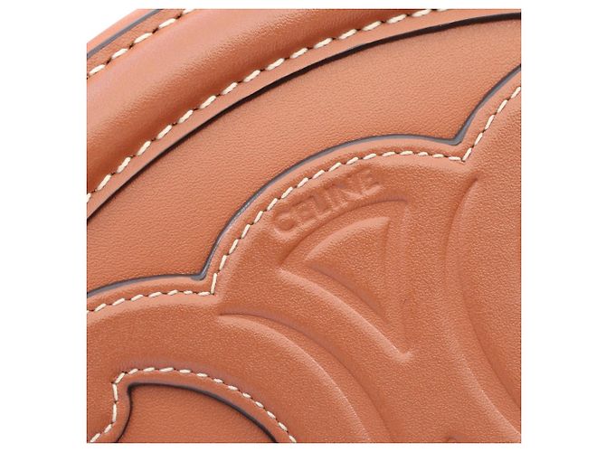 Céline Borsa a tracolla Celine Triomphe Oval Purse Cuile Marrone - vista 4