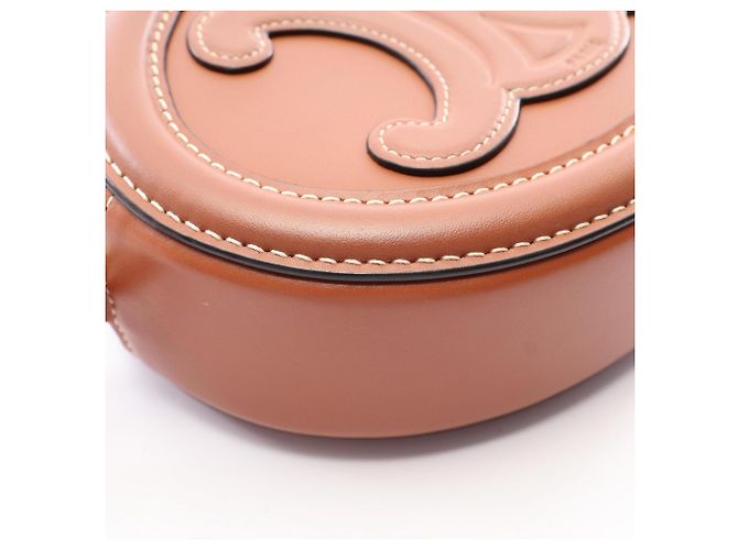 Céline Borsa a tracolla Celine Triomphe Oval Purse Cuile Marrone - vista 5