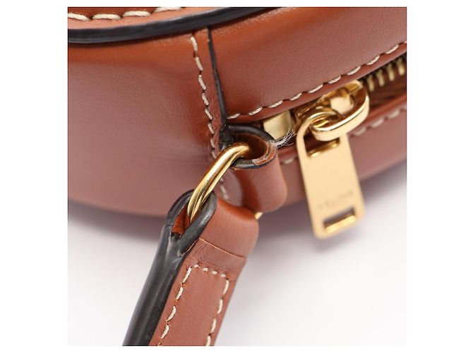 Céline Borsa a tracolla Celine Triomphe Oval Purse Cuile Marrone - vista 7