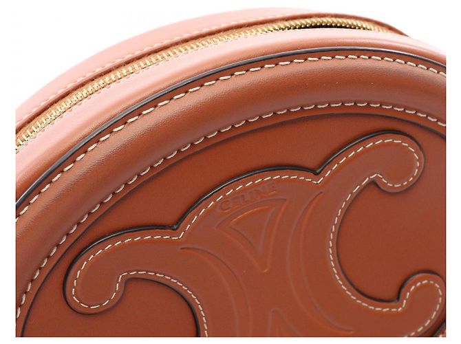Céline Borsa a tracolla Celine Triomphe Oval Purse Cuile Marrone - vista 9