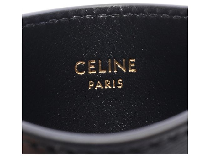 Céline Tarjetero de piel Triomphe Celine Negro - vista 4