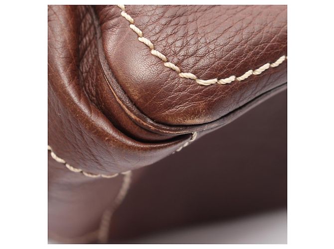 Céline Borsa Celine Boogie Bag in pelle marrone - vista 5