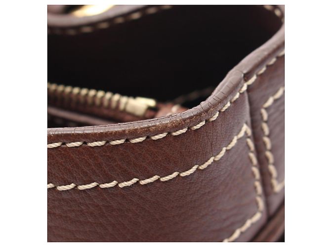 Céline Borsa Celine Boogie Bag in pelle marrone - vista 7