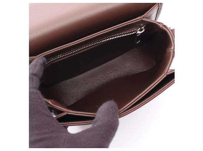 Céline Borsa a tracolla Celine Buzas Triomphe in pelle marrone - vista 3