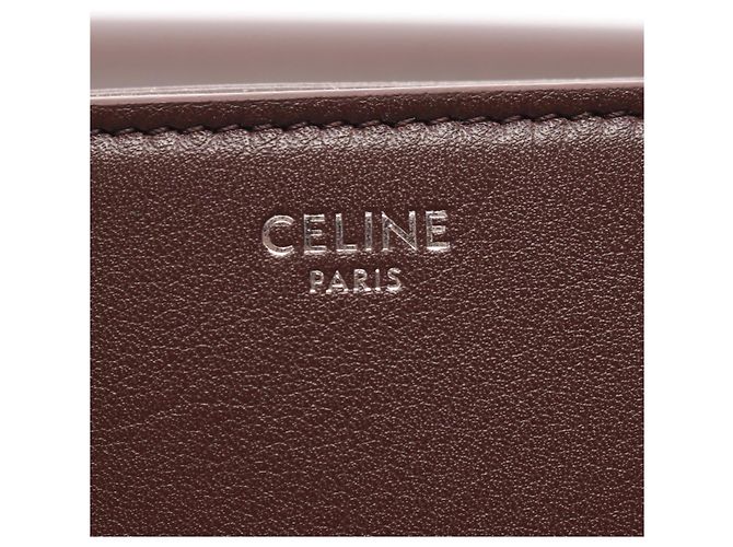 Céline Borsa a tracolla Celine Buzas Triomphe in pelle marrone - vista 4