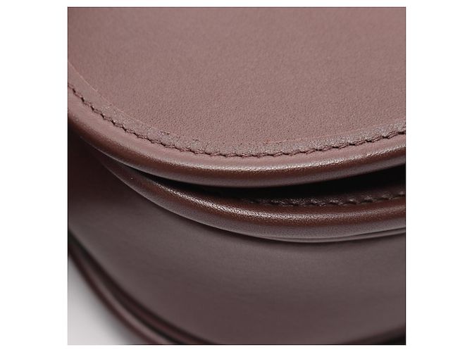 Céline Borsa a tracolla Celine Buzas Triomphe in pelle marrone - vista 5